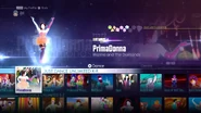 Primadonna on the Just Dance 2016 menu