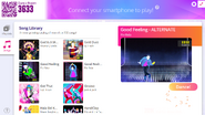 Good Feeling (Extreme Version) on the Just Dance Now menu (2020 update, computer)