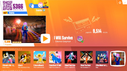 I Will Survive on the Just Dance Now menu (2017 update, computer)