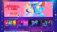 Material Girl’s banner at the top of the menu.