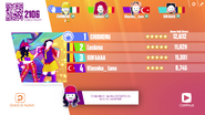 Just Dance Now scoring screen (2017 update)