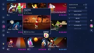 Dagomba on the Just Dance 2023 Edition menu