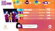 Just Dance Now scoring screen (2017 update)