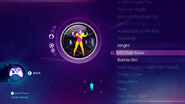 Baby Don’t Stop Now on the Just Dance: Greatest Hits menu (Xbox 360)