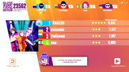 Just Dance Now scoring screen