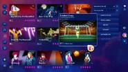 Futebol Crazy on the Just Dance 2024 Edition menu