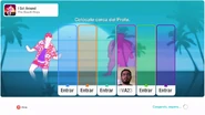 Tela de seleção de dançarino no Just Dance 2020 (câmera)