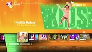 Five Little Monkeys on the Just Dance 2018 menu
