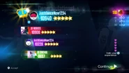 Just Dance 2015 scoring screen