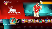 Who Let the Dogs Out? on the Just Dance 2018 menu