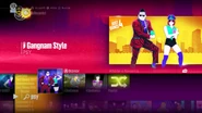 Gangnam Style on the Just Dance 2017 menu