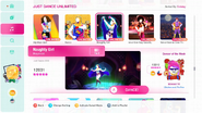 Naughty Girl on the Just Dance 2020 menu