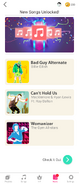 Just Dance Now release newsfeed (along with bad guy (Billie Version) and Womanizer)