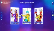 Just Dance 2025 Edition coach selection screen