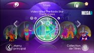 Video Killed the Radio Star on the Just Dance 3 menu