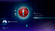 Dare on the Just Dance 3 menu (Xbox 360)