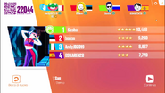 Just Dance Now scoring screen (2017 update)