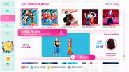 Turn Up The Love on the Just Dance 2020 menu