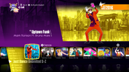 Uptown Funk on the Just Dance 2018 menu