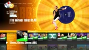 The Winner Takes It All on the Just Dance 2017 menu
