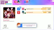 Just Dance Now scoring screen (2020 update)