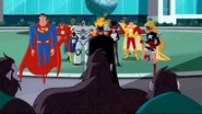 The Justice League are driven bananas by the gorillas