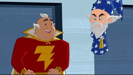 Uncle Dudley is not bamboozled by Mxyzptlk's wizard