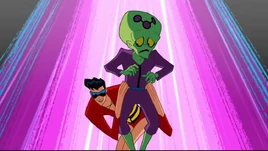 Plastic Man dreams he can out-smart Brainiac.