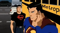 Superman rechazando a Superboy