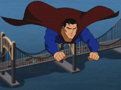 Superman volando.