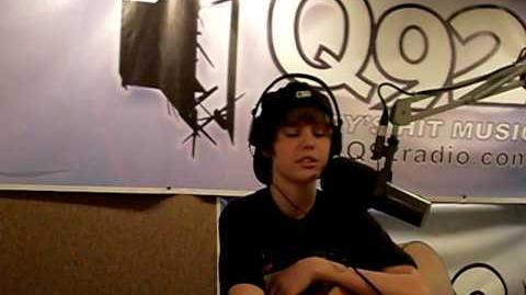 Justin Bieber at Q92(