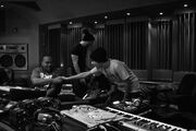 Justin Bieber and Timbaland in the studio 2012