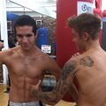 Bieber boxing at Ten Goose Boxing Gym