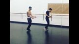 Justin Bieber & Nick DeMoura dancing to “Hold Tight”