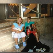 Justin Bieber playing guitar on the stairs at Avon Theatre