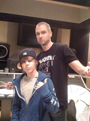 Justin Bieber in the studio with Dirty Swift