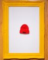 scribble soft rib beanie - red $28