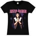 Justin Bieber Argyle Purple Girlie T-Shirt $25.00