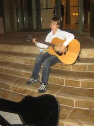 Justin Bieber singing at Avon Theatre