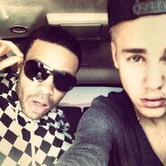Maejor Ali and Justin Bieber in a carn
