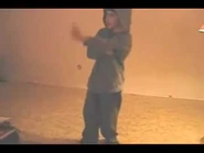 Justin dancing to Yo by Chris Brown