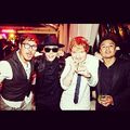 Nick Onken, Justin Bieber, Ed Sheeran and Alfredo Flores at Scooter Braun wedding