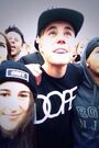 Justin Bieber wearing DOPE shirt