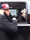 Justin Bieber with fans in December 2013