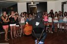 Justin Bieber singing for fans Q100 Atlanta