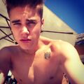 Justin Bieber shirtless 2012