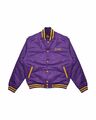 nylon twill varsity jacket - violet $318