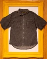 lightweight denim ss shirt - light black $178