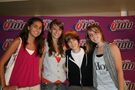 Justin Bieber with fans Q100 2009