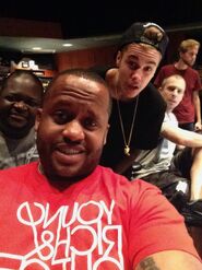 Justin Bieber in the studio with Poo Bear and Josh Gudwin
